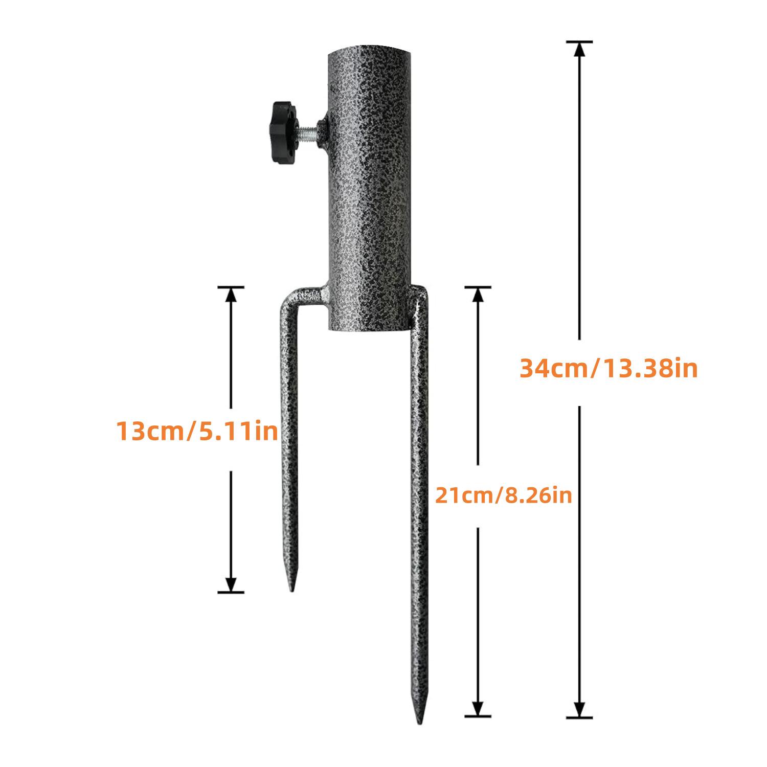 

Уличный пляжный рыболовный зонт грунтовый штекер One size серый