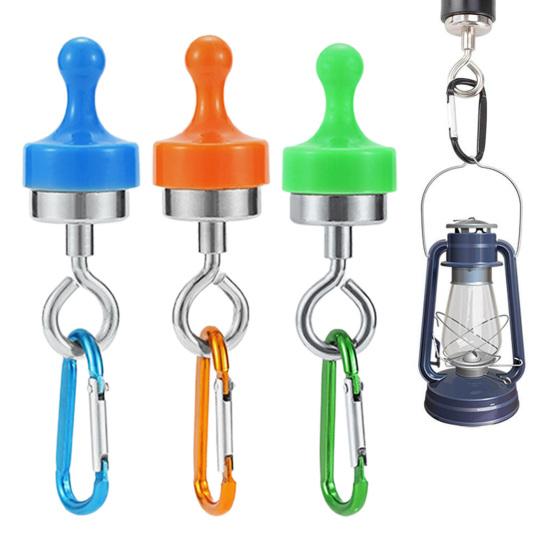 Magnetic Hook Carabiner Tent Hook Camping Heavy Duty Anti-slip Magnets Hooks Outdoor Hook Hanger Multi-Functional Lamp Hook