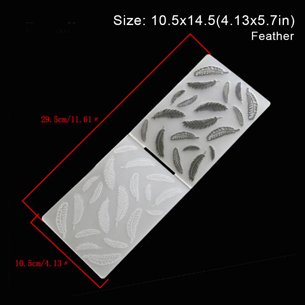 15 Styles Plastic Embossing Folder Template Molds Stamp Stencils DIY Handmade Art Craft Supplies Fondant Cake Decorating Mold