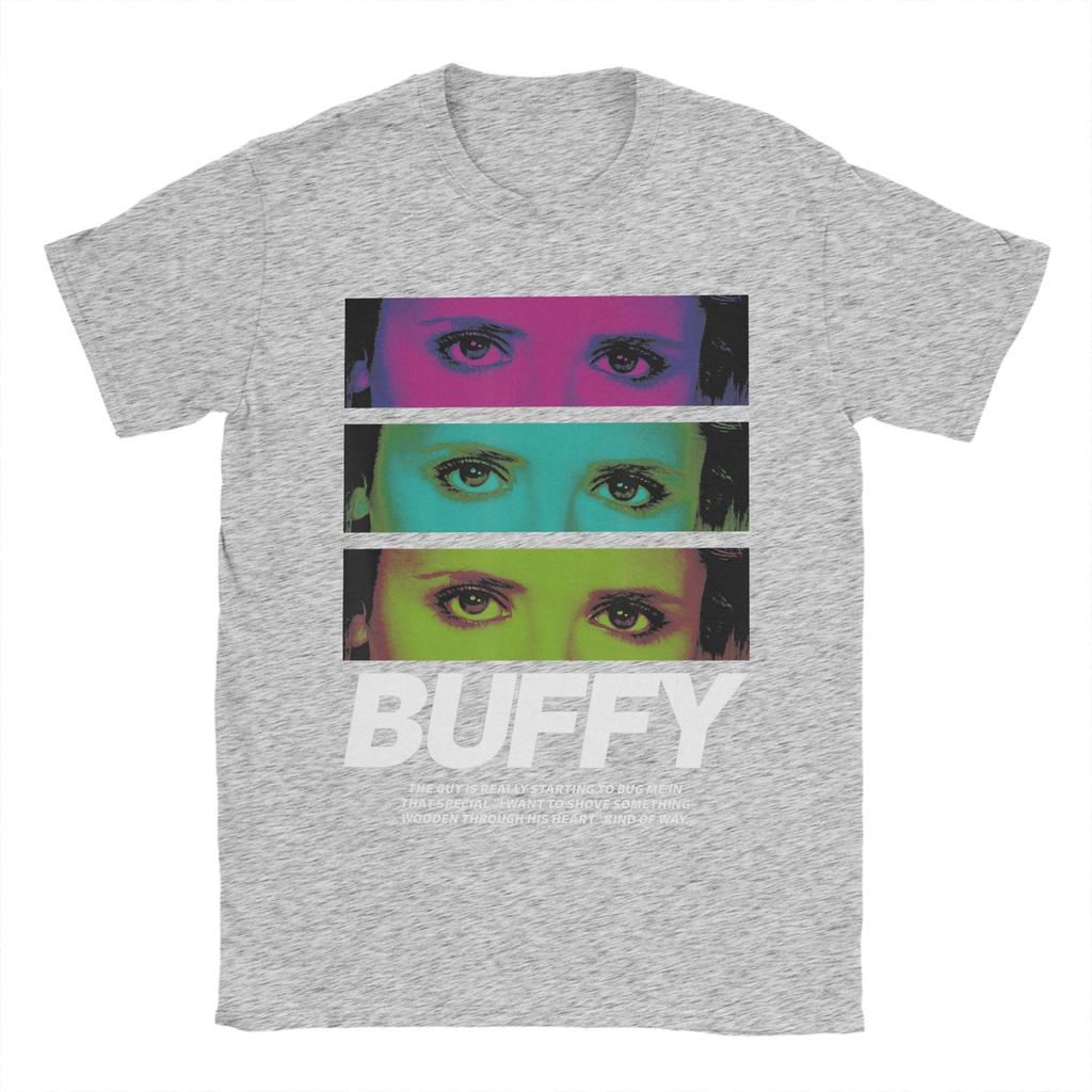 Men's T-Shirt Buffy the Vampires Slayer Hipster 100% Cotton Tees Short Sleeve T Shirts Crewneck Clothing Summer