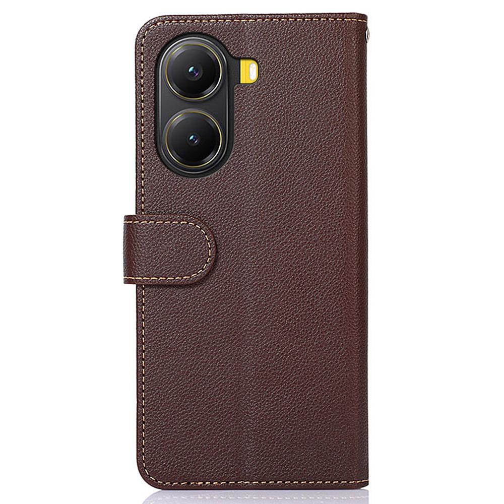 KHAZNEH For Xiaomi Poco X7 Pro 5G/Redmi Turbo 4 5G Case RFID Blocking Wallet PU Leather Phone Cover