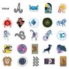 Twelve Constellations Cartoon Stickers: 50 Sheets for DIY Diaries, Skateboards, Water Bottles, and Luggage.