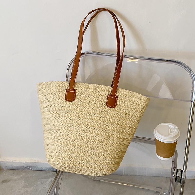 Fashionable 2023 Summer Simple Tote Bag Chic Street Style Retro Large Capacity