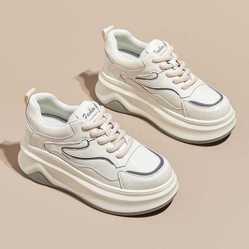 Women's Sneakers Shoe Thick-soled Comfortable Flat Casual Shoes Women Plus Size Spring and Autumn Reflective Strip Girl Shoes