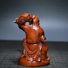 Chinese Vintage Boxwood Carving Zhong Kui Subdues The Devil Figure Statue Art