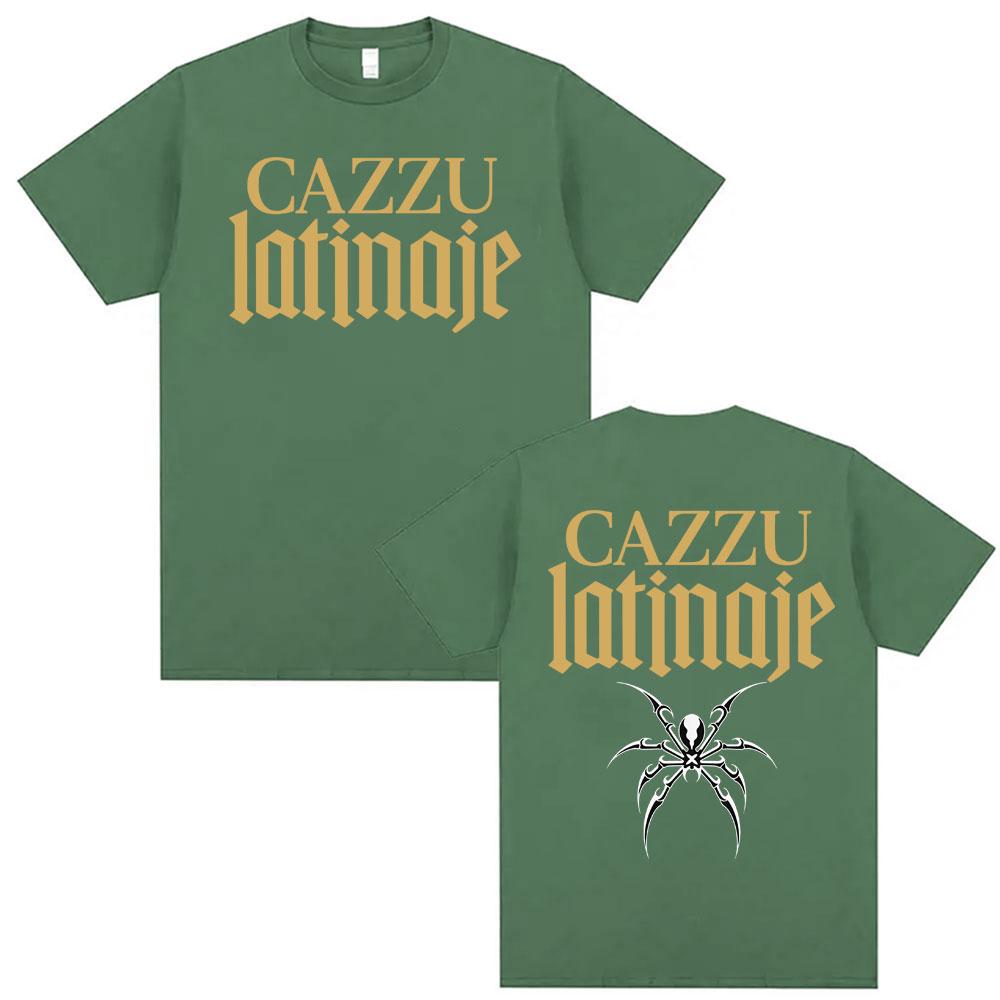 Singer CAZZU Latinaje Album 2026 Letters Print Tshirt Unisex Women Fashion Hip Hop Street Tshirts Summer Tops 100 Cotton T Shirt