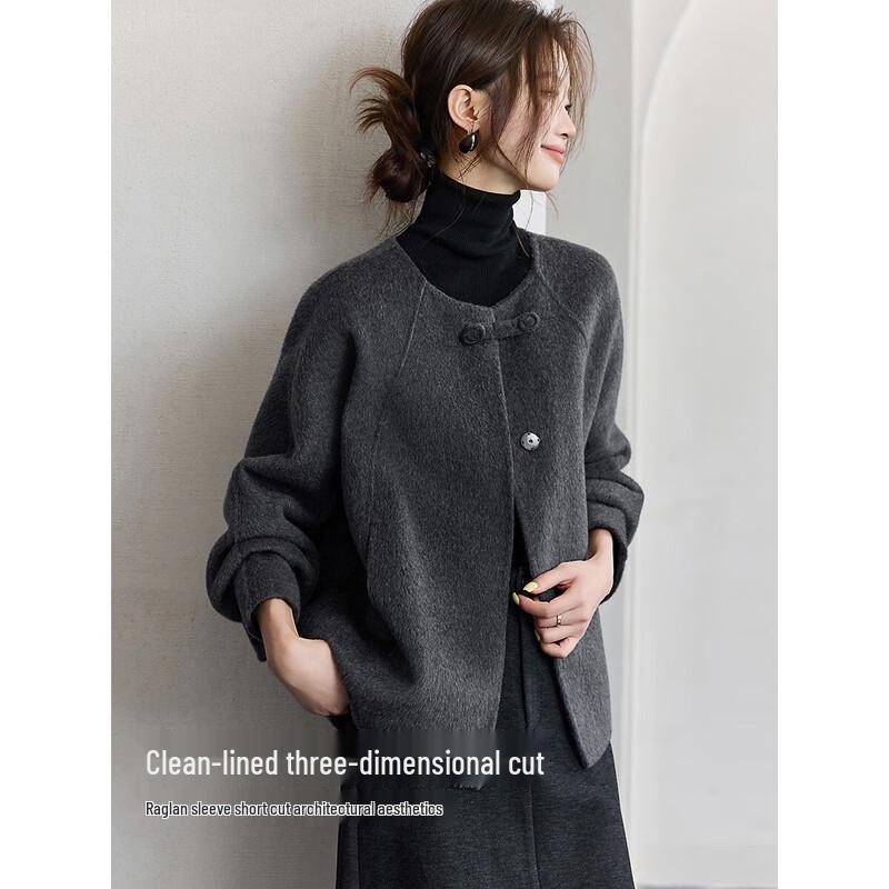 Mohan Yimei Stylish Wool Blend Double-Faced Coat