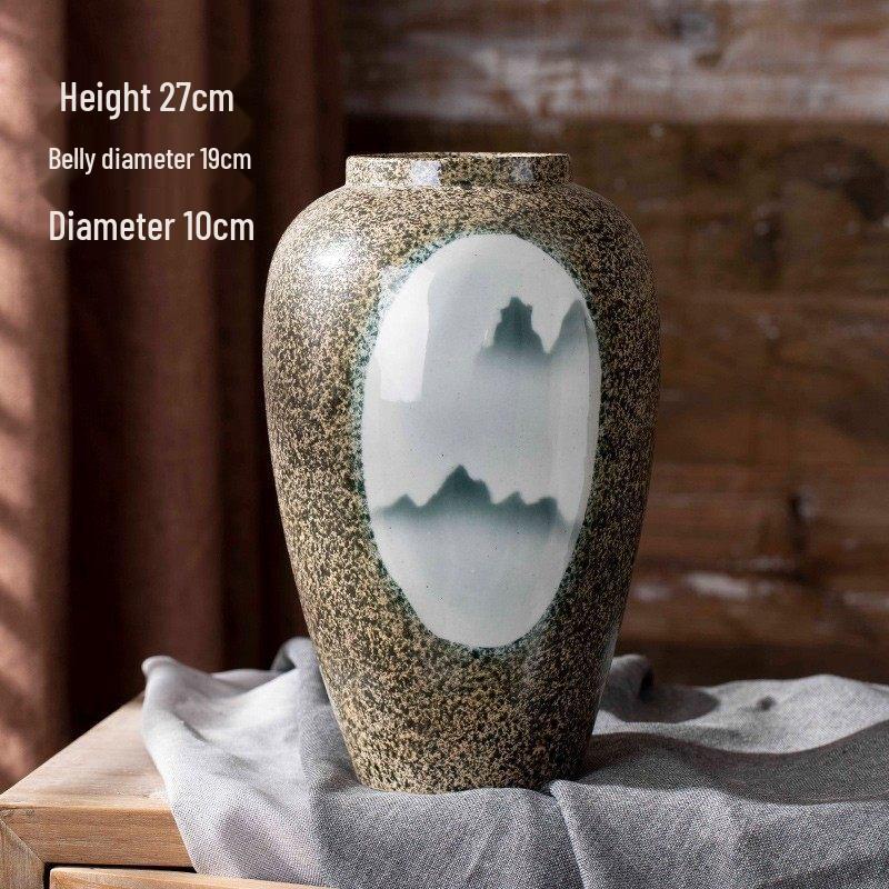 Керамическая Цветочная Ваза Цилиндрической Формы, Сделанная Вручную