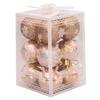 12PCS High-quality Plastic Christmas Ball Set 9 Colors Suspensable Xmas Ornament Ball 4cm Xmas Baubles Scene Supplies