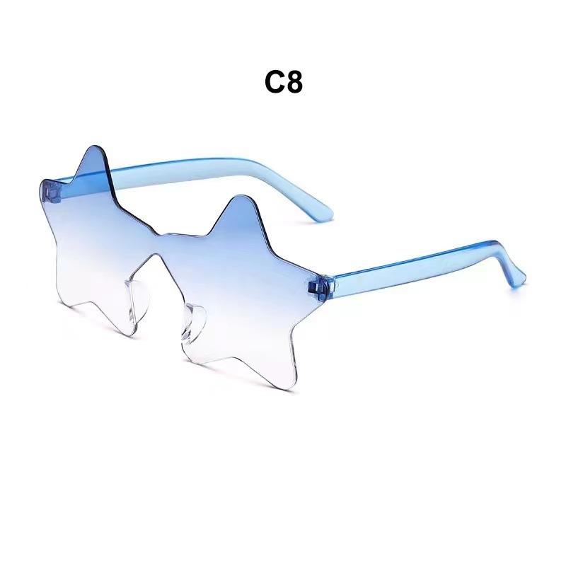 New Borderless Five-Pointed Star Sunglasses Women'S Brand Designer Candy Color Sun Glasses Men'S Outdoor Hip-Hop Eyewear Uv400