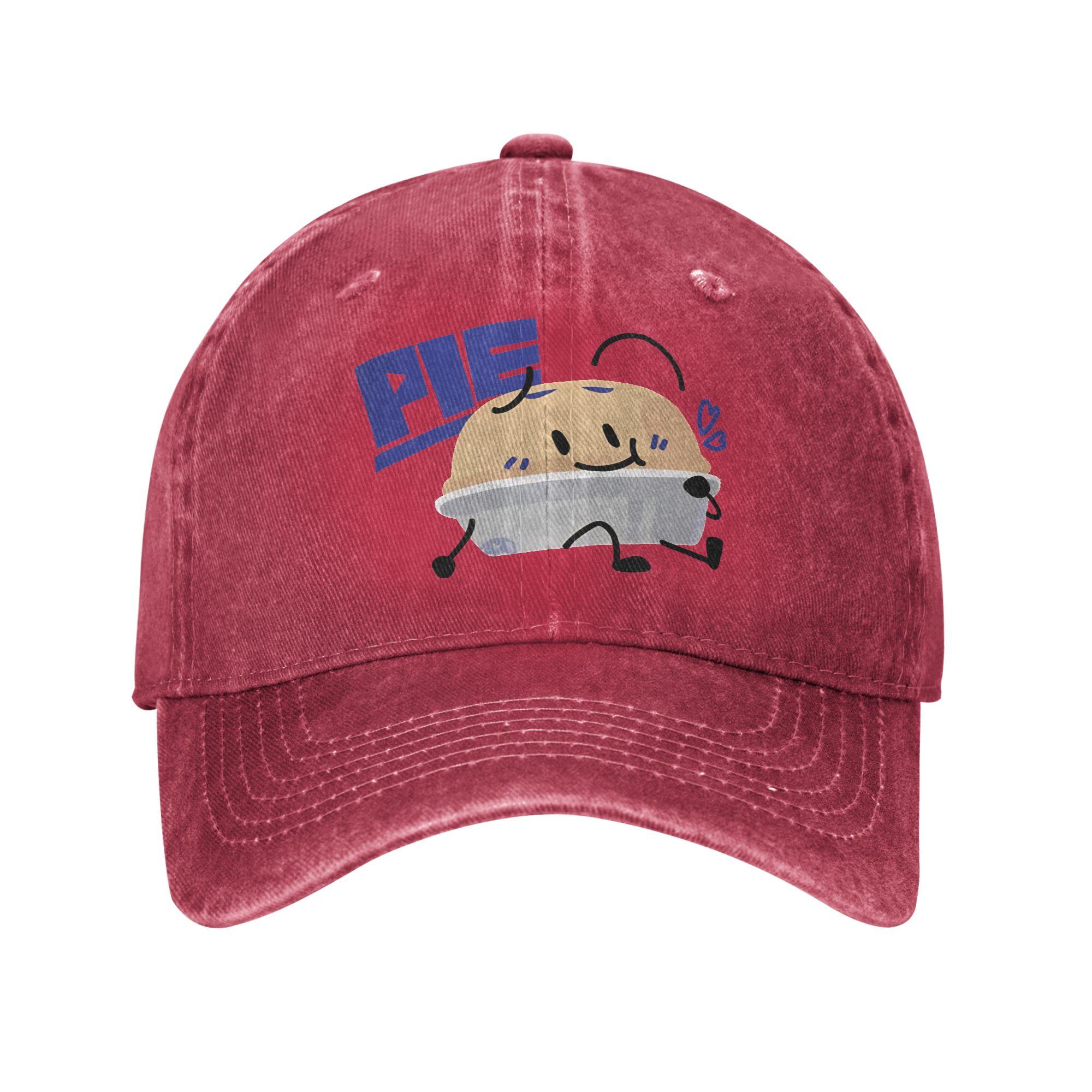 

TPOT Pie Day Art Sun Baseball Cap BFDI Unisex Men Print Trucker Hat Spring Fitted Retro Outdoor Sport Sun-Proof Baseball Caps One Size