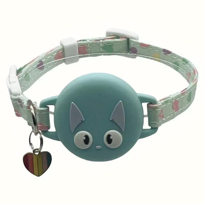 

Luminous Anti-Choking Cat AirTag Collar with Silicone Protective Cover M (14-18 lbs, adjustable 28-40 cm)