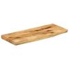 VidaXL Dessus de table 90x20x2,5 cm bord vivant bois massif manguier, dessus de table en bois, dessus de table d'appoint, 370323