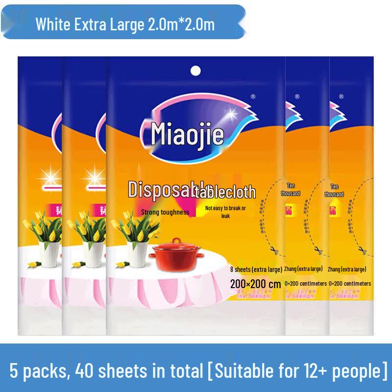 ZISIZ Disposable Plastic Tablecloth
