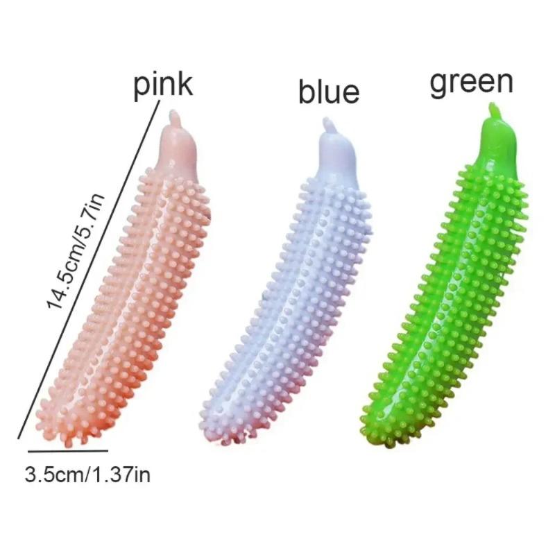 Bâtonnet à râper les dents pour chien Forme concombre Résistant à la morsure TPE Jouet à mâcher pour chien Résistant à l'usure Bâtonnet molaire pour animal de compagnie Nettoyage des dents