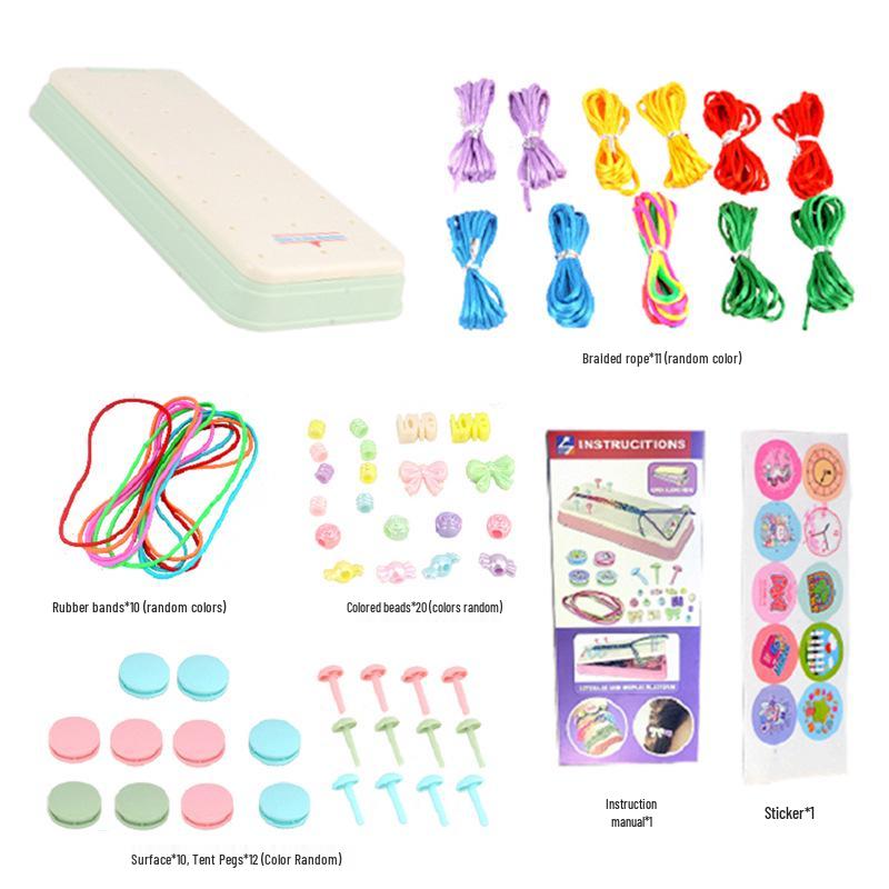 DIY Children's Bracelet Weaving Set: Colorful Craft Toy for Girls