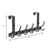 Over Door Hook with 5/6/7 Hooks Punch Free Removable Heavy Duty Carbon Steel Door Back Mount Hanging Coat Towel Bag Hat Scarf Organizer Rack Hanger