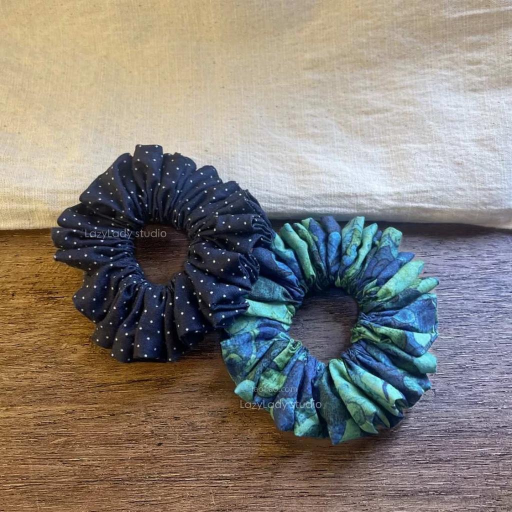 Fine Polka Dot Printed Small Intestine Circle, Elegant Hair Tie, Flower Bud Hair Band, Ponytail, Rubber Band and Hair Tie