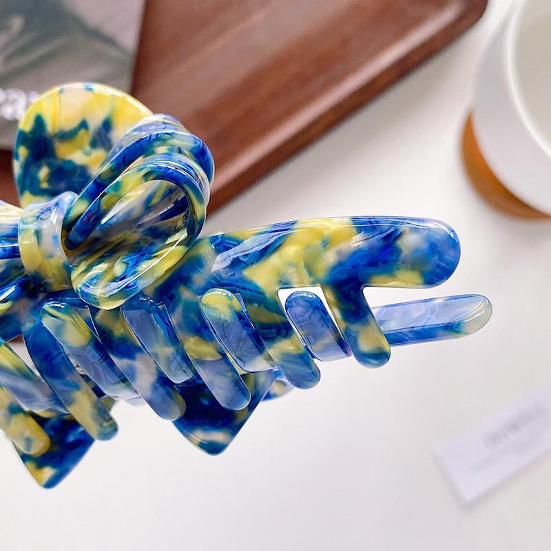 Oversized Bow Hair Clip Fashionable Acetate Hair Claw For Stylish Women With Multiple Color Options