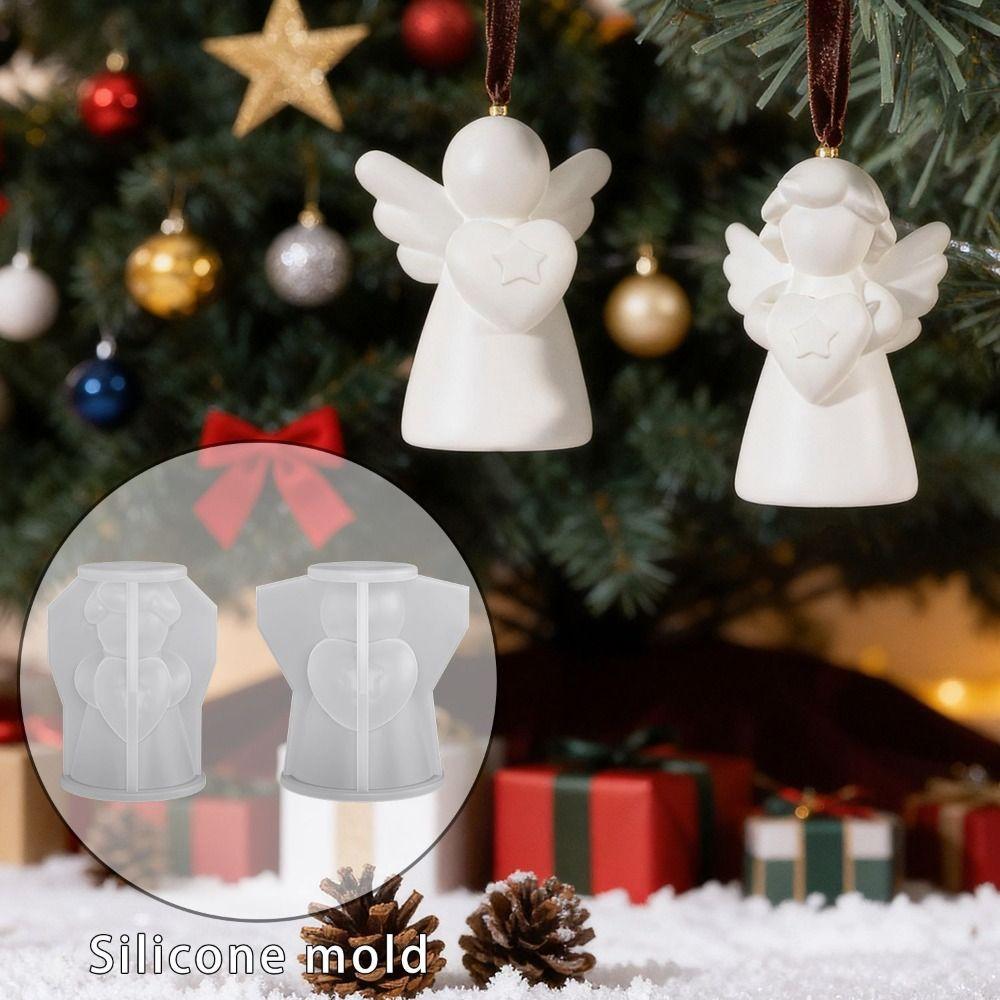 Heart Wings Angel Plaster Mold Reusable Resin Mold Creative Scented Candle Mold  Home Decor
