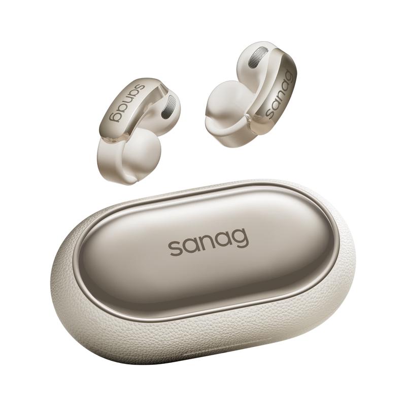 

SANAG S9S AI Ear-Clip Open-Style Bluetooth Headphones Conf. Rec., Sim. Trans., Face-to-Face Trans.