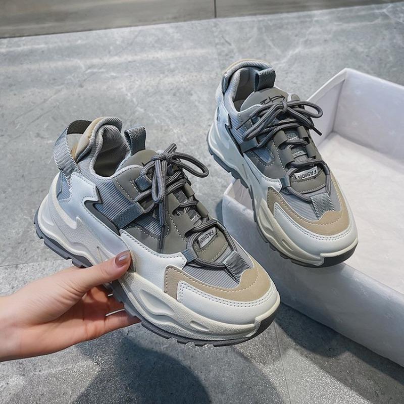 Trend Autumn and Winter Dad Shoes Women's New Thick-soled Heightening Harajuku Style Casual Women's Sports Shoes