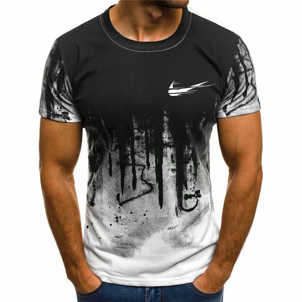 Short Sleeve Camouflage 3D Printed 