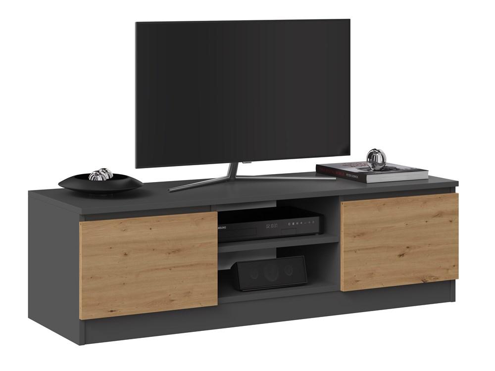 MALWA 120 TV STAND - ANTHRACITE / ARTISAN OAK