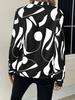 2024 Women's Geometric Print Shirt - European & American Style, New Arrival
