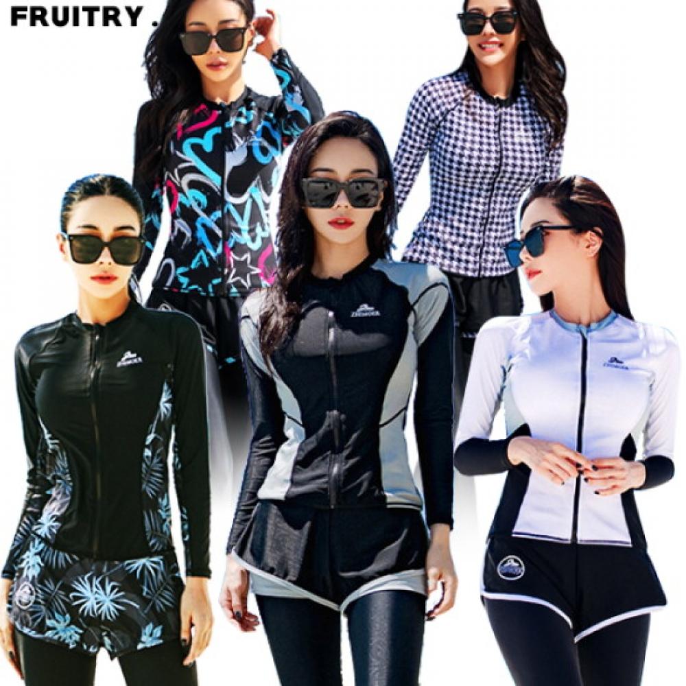 Fruitry Women Rash Guard Set Loose Fit Swimwear Plus Size