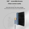 2-In-1 Rotatable Foldable Broom And Dustpan Cleaning Set With Thick Bristles For Household Pet Hair Removal Sweeping Set
