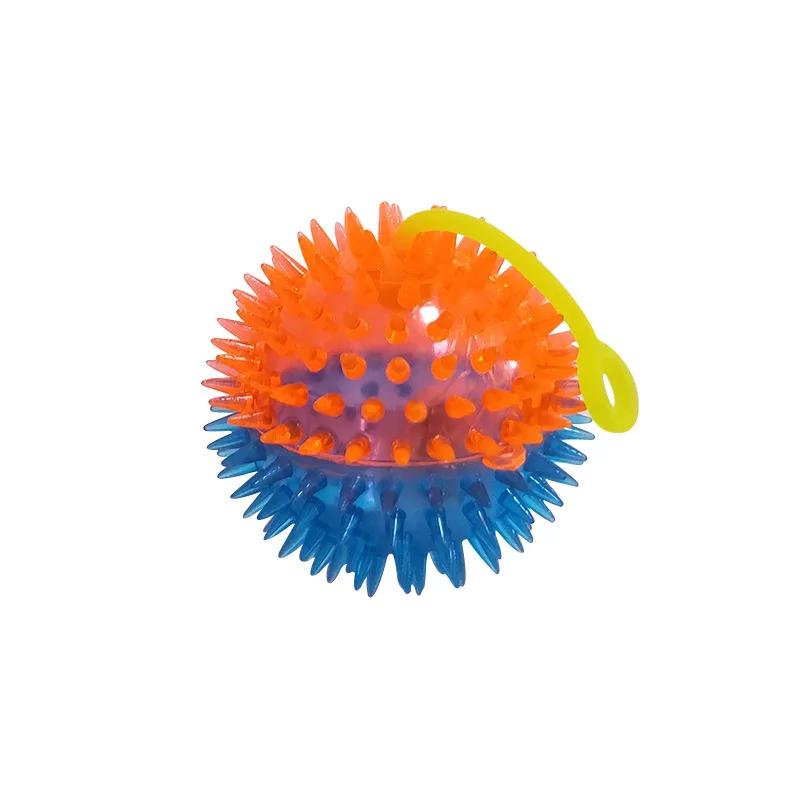 2026 Light Up Balls Party Favors Fidget Toy Stress Relief Spike Rubber Ball Led Flashing Spiky Balls Squeeze Toys Drop Shipping