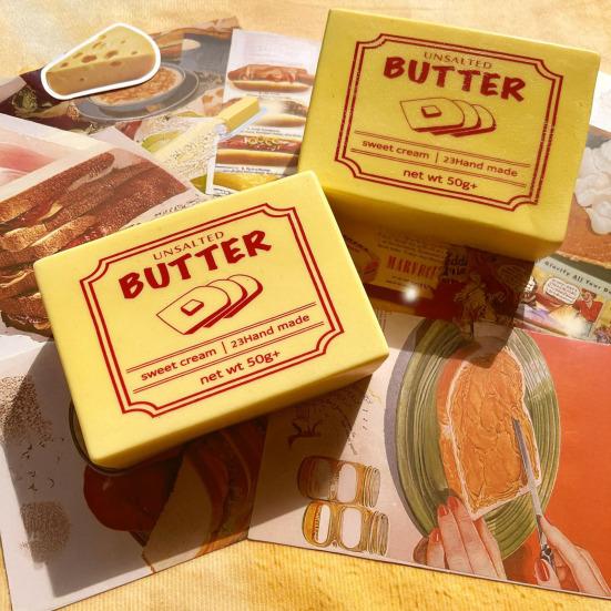 1/2/3Pcs Squeeze Toy Butter Block Slow Rising Stress Relief Toy PU Material Soft Squeeze Toy Desktop Decoration Fun Fidget Gift