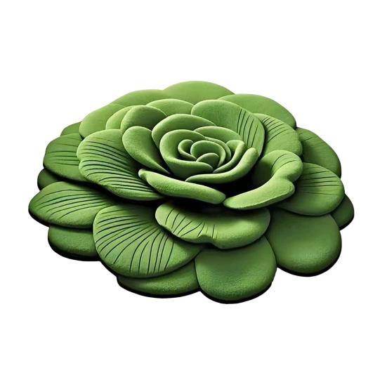 Floral Floor Mat Non-Slip Absorbent Bathroom Rug 3D Realistic Flower Pattern Floor Rug for Entrance Living Room Bathroom Kitchen