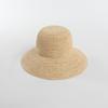 Spring and summer women's fashion casual fine crochet raffia big brim basin hat outdoor beach sunscreen sunshade foldable straw hat