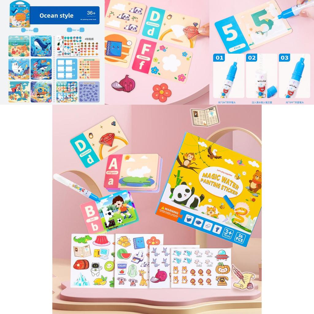 Water Painting Book For Kids With Ocean Animals Reusable Waterbased Art For Early Learning And Creativity