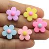 New DIY 100Pcs Mini 18MM Resin Cute Daisy Flower Flatback Stone Flat Back Resin Flower Cabochons Wedding Buttons Craft Scrapbook