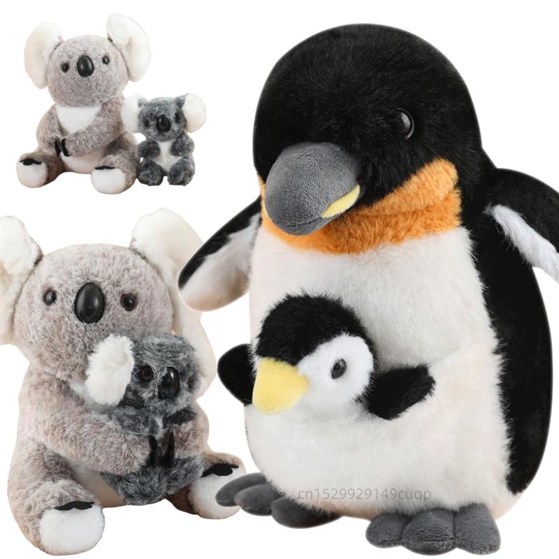 Künstliche Kreative Mutter Plus Kind Tier Plüschpuppe Koala Pinguin Brutbeutel Plüschtier Geburtsdatum Geschenk Entworfen Für Jungen Plus Mädchen
