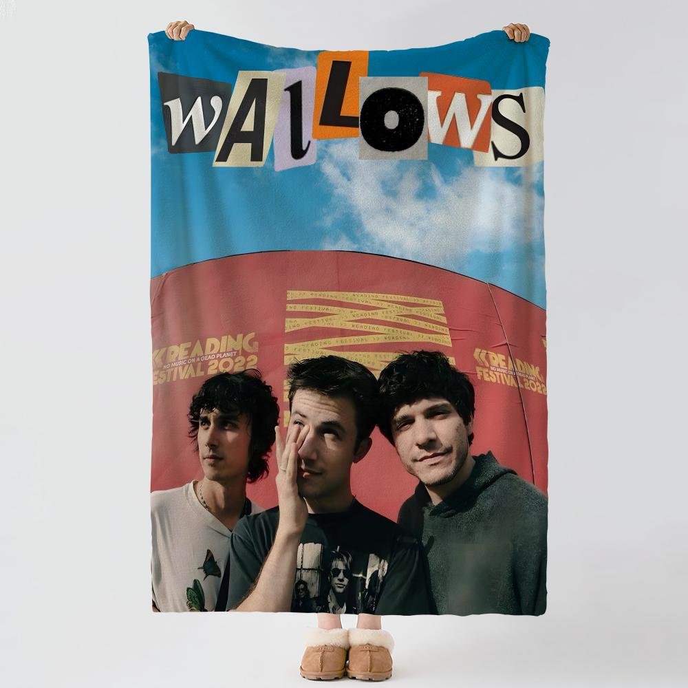 music W-Wallows-s Throw Thick Comfort Flannel Quilt, Multi-scene Use Indoor Outdoor Daily Nap
