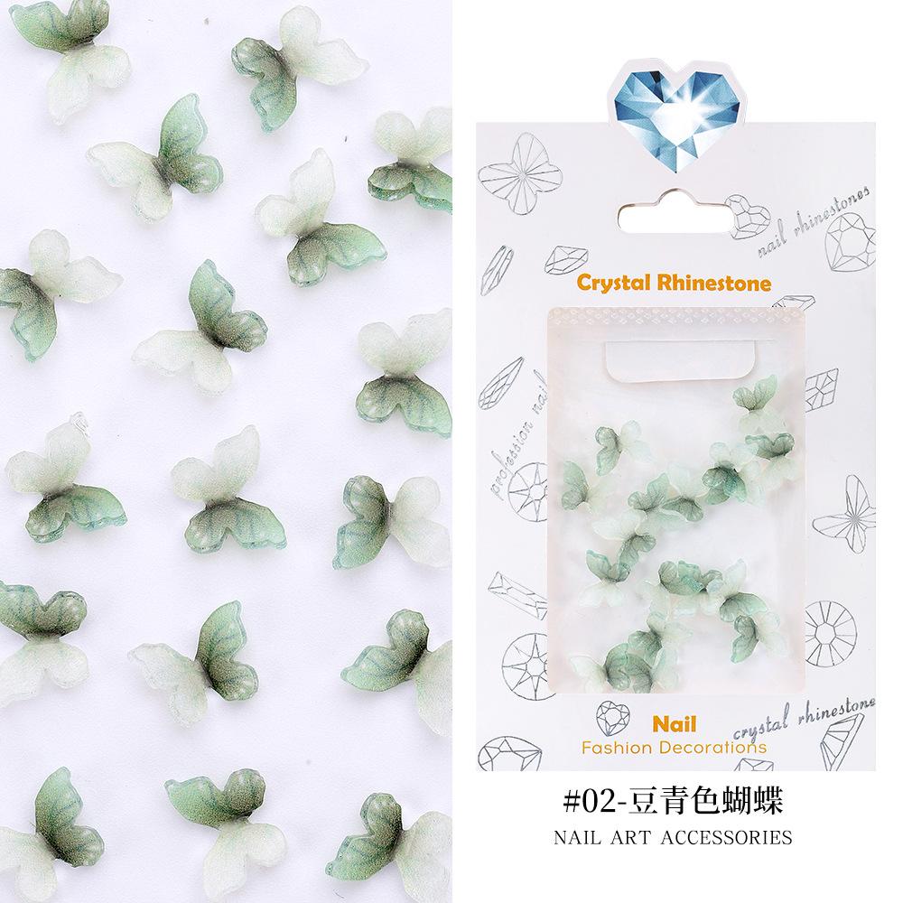 Resin Butterfly Nail Art Accessories Fairy Cute Three-Dimensional Versatile Transparent Ribbon Bow Nail Accessories