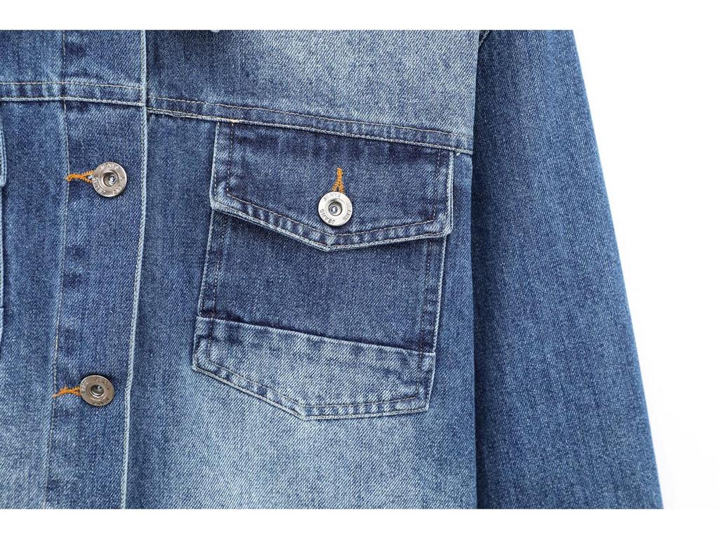 2025 Spring Women's Fashion Denim Jacket and Straight-Leg Pants Set