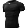 Comfortable Breathable Versatile Simple Solid Color Short Sleeve T-Shirt Men Tops Black AUDSB29-1