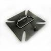 Personalized Cross Emblem Black Leather Belt Buckle