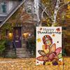Thanksgiving Sports Turkey Double-Sided Garden Flag 45x30cm/18x12in Fall Outdoor Yard Display