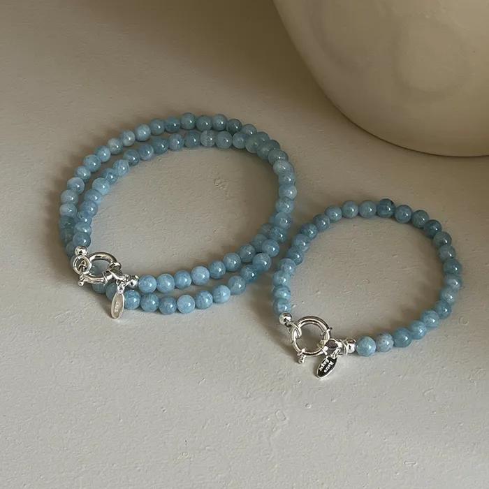 Silver925 Aqua Marine Bracelet #SB190