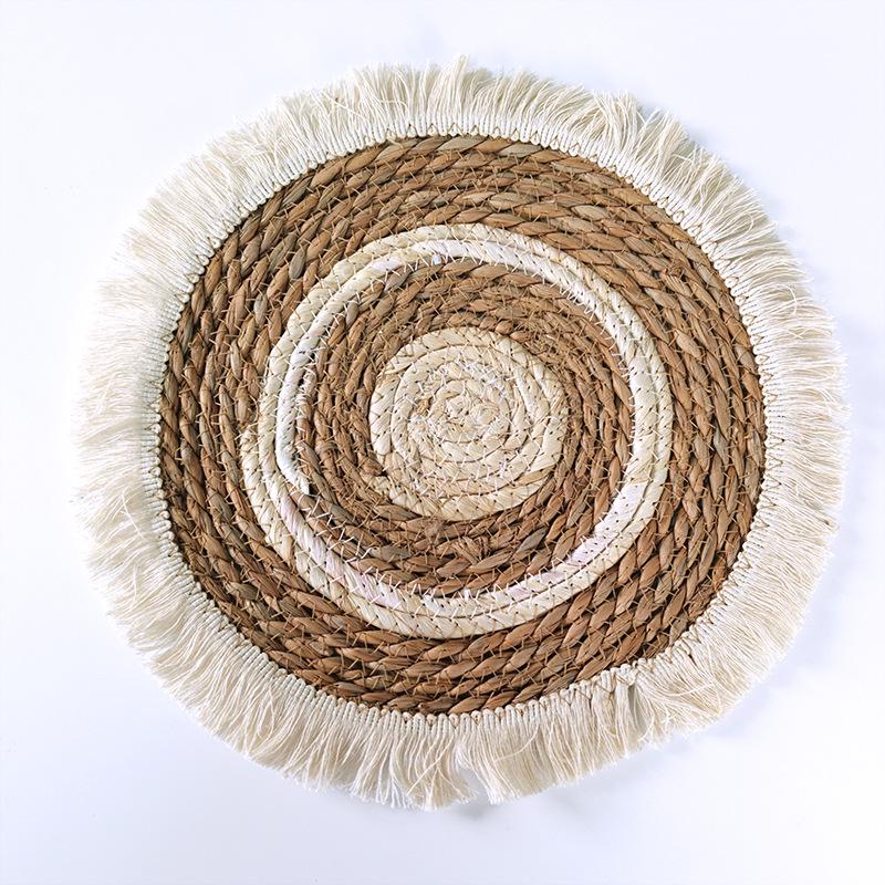 Ethnic Moroccan Style Woven Straw Wall Hanging for Sofa or Bedside