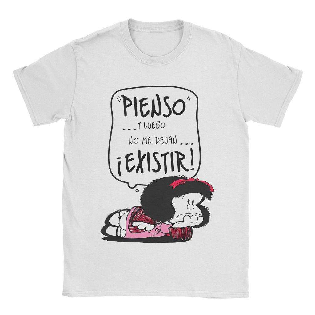 Mafalda Unisex Unisex T Shirts Quino Argentina Cartoon Hipster Tees Short Sleeve Crewneck Tshirts 100 Cotton Graphic Clothes