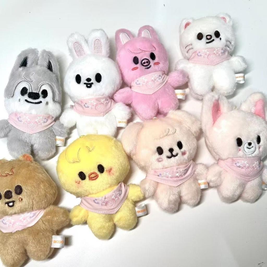 10CM Stray Kids Plush Children's Toy Keychain Water Scarf Doll Animal Bag Pendant Pendant Children's Toy Gift