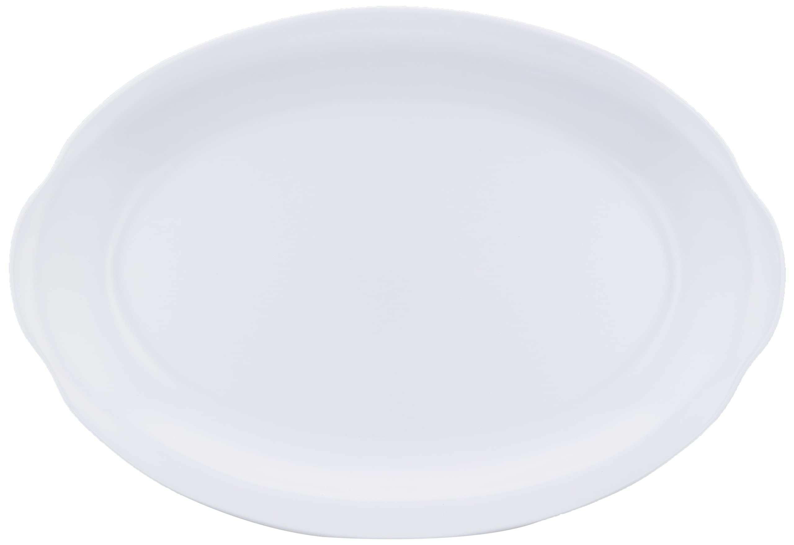 Nagao Unbreakable White Oval Plastic Made in 36A Plate, Tin, 30cm, Japan, No.