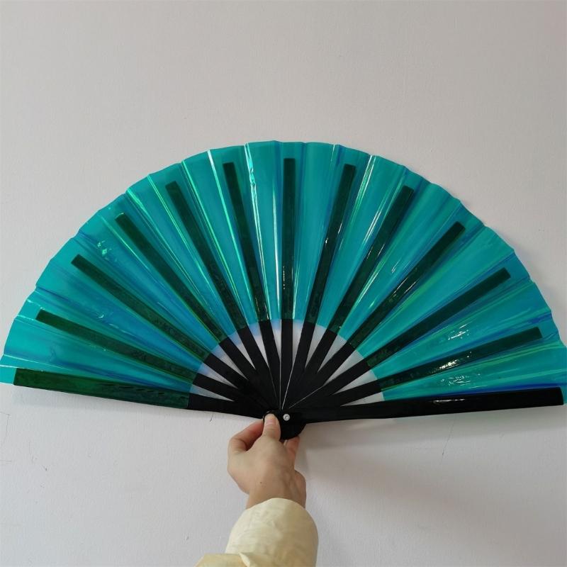 Vintage Kinesisk Vikbar Fläkt PVC Taichi Kung-Fu Handfläktar Bröllopsfest Dekoration Kvinnor Flicka Framträdanden Dansfläkt Gåva